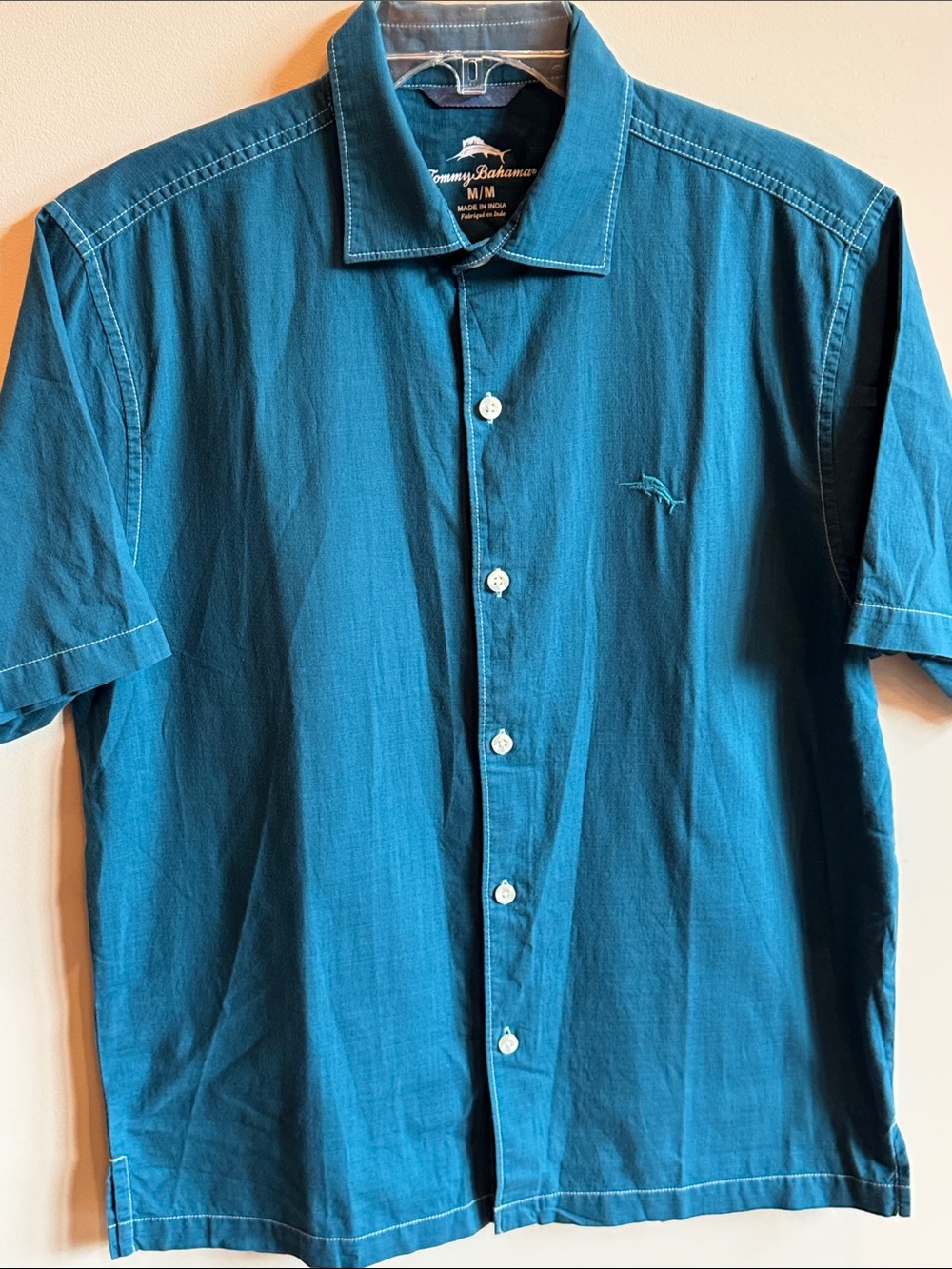 Tommy Bahama Teal Short-Sleeve Button-Down Shirt